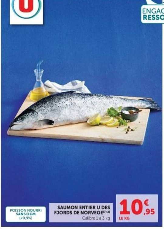 SAUMON ENTIER U DES FJORDS DE NORVEGE