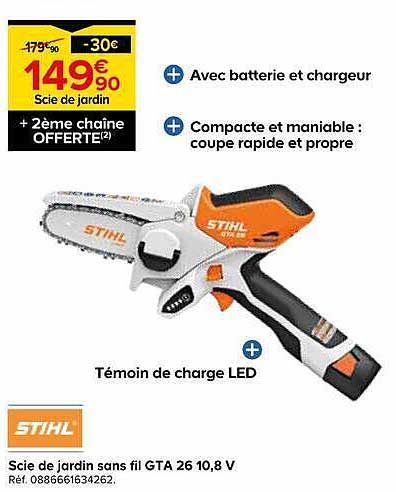 Scie de jardin sans fil GTA 26 10,8 V