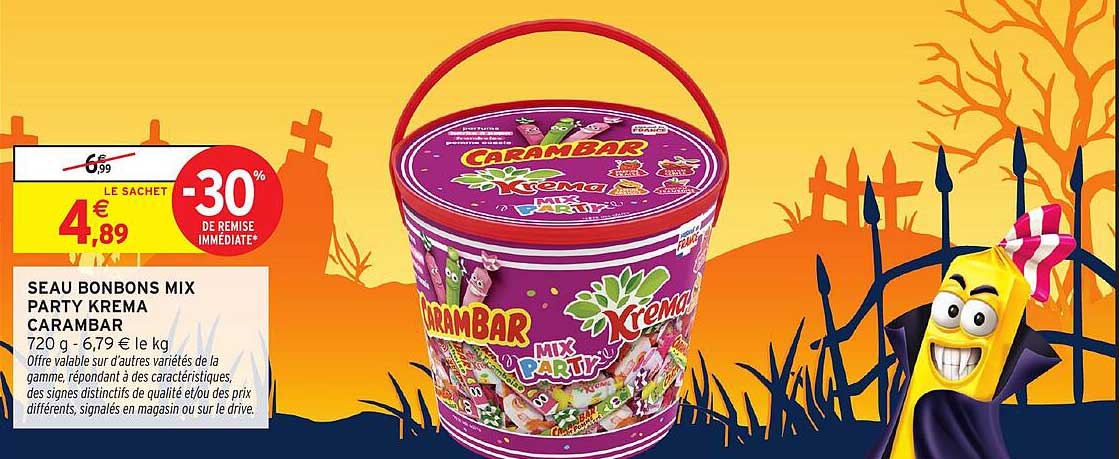 SEAU BONBONS MIX PARTY KREMA CARAMBAR