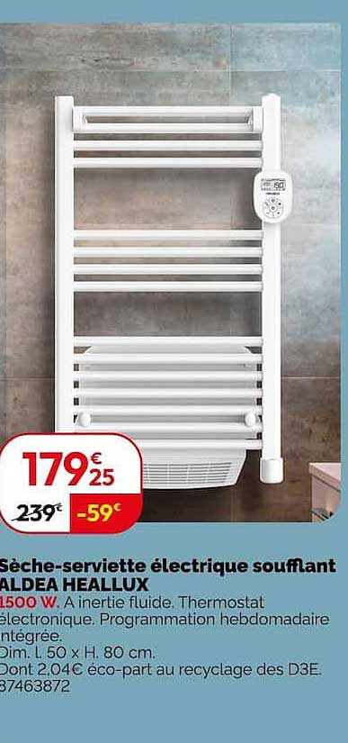 Sèche-serviette électrique soufflant ALDEA HEALLUX