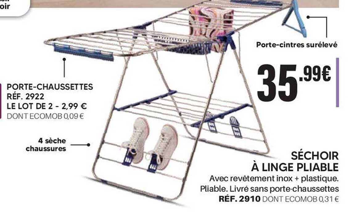 SÉCHOIR À LINGE PLIABLE