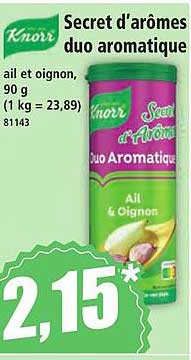 Secret d'arômes duo aromatique ail et oignon, 90 g