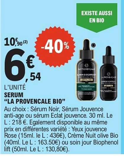 SERUM “LA PROVENCALE BIO”