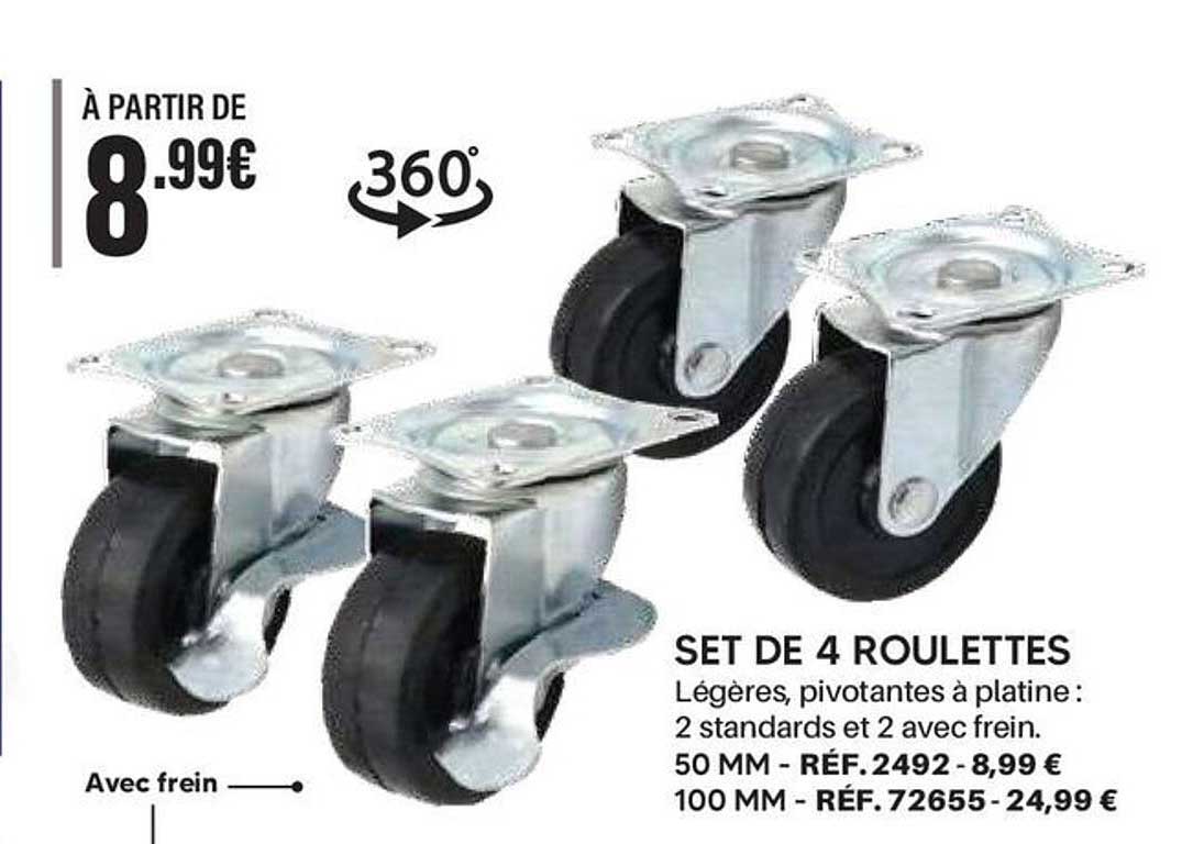 SET DE 4 ROULETTES