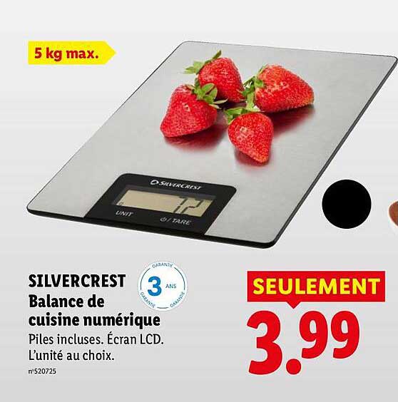 SILVERCREST Balance de cuisine numérique