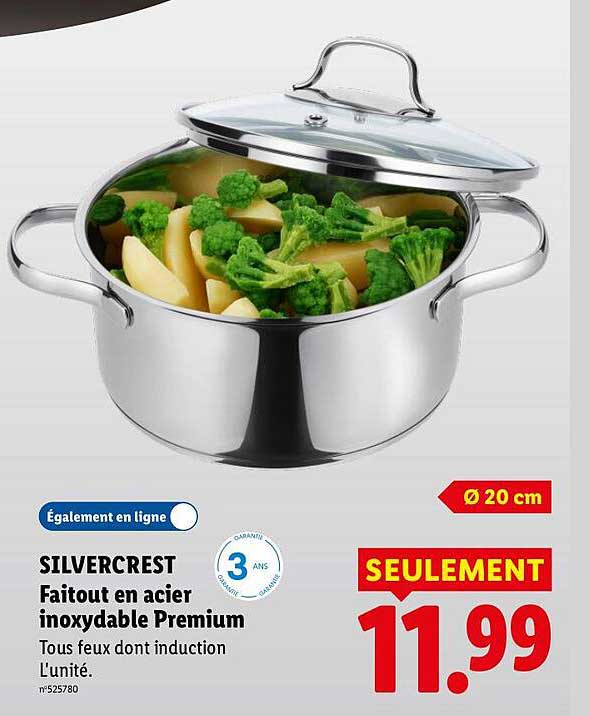 SILVERCREST Faitout en acier inoxydable Premium