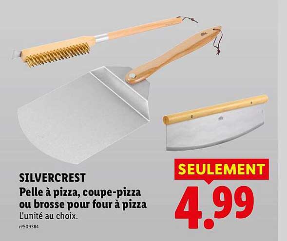 SILVERCREST Pelle à pizza, coupe-pizza ou brosse pour four à pizza