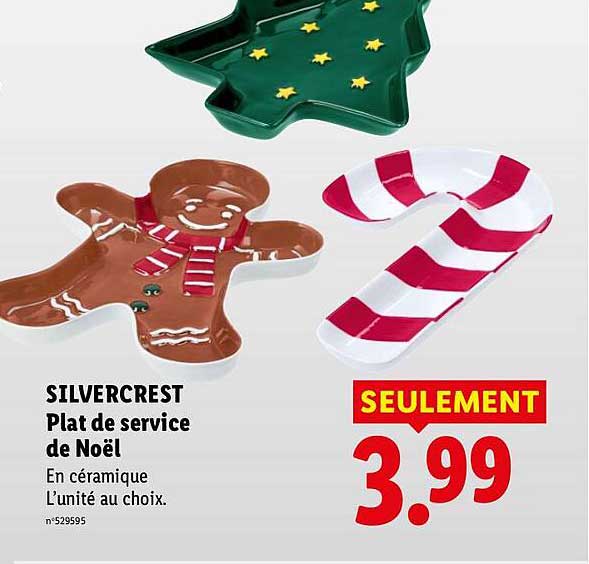 SILVERCREST Plat de service de Noël