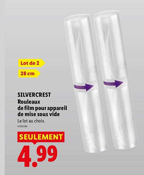 SILVERCREST Rouleaux de film pour appareil de mise sous vide