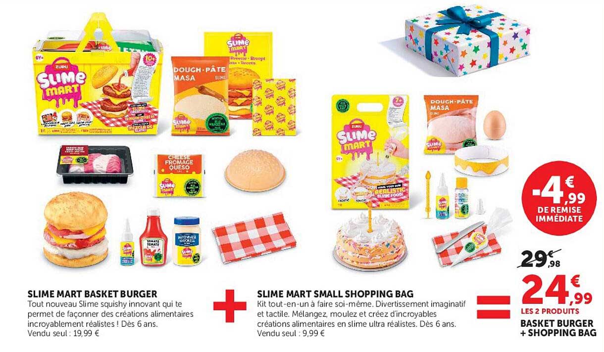SLIME MART BASKET BURGER + SLIME MART SMALL SHOPPING BAG