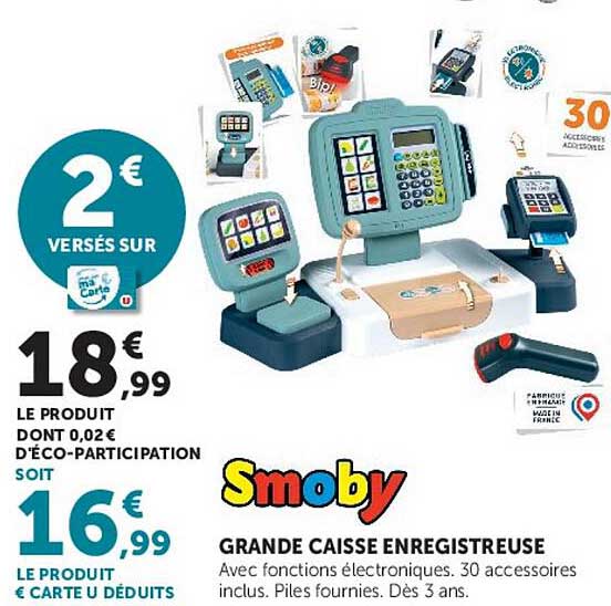 Smoby GRANDE CAISSE ENREGISTREUSE
