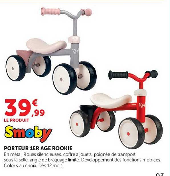 Smoby PORTEUR 1ER AGE ROOKIE