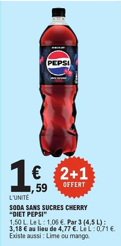 SODA SANS SUCRES CHERRY “DIET PEPSI”