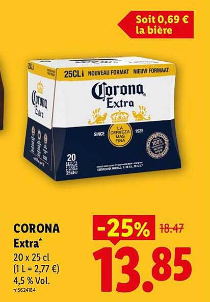 Soit 0,69 € la bière