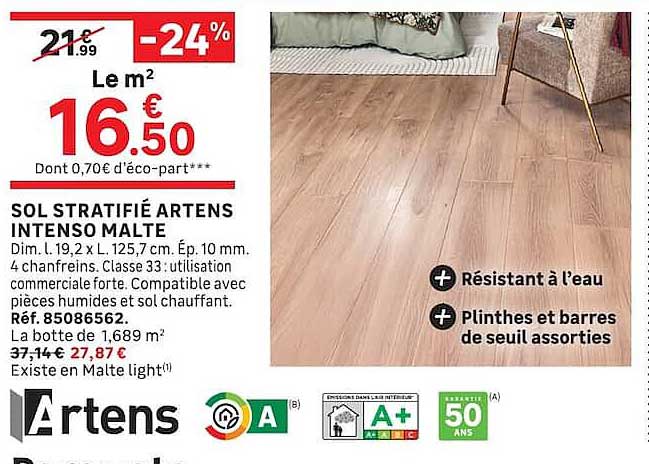 SOL STRATIFIÉ ARTENS INTENSO MALTE