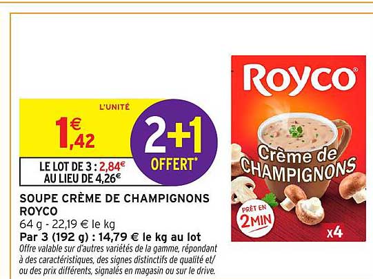SOUPE CRÈME DE CHAMPIGNONS ROYCO