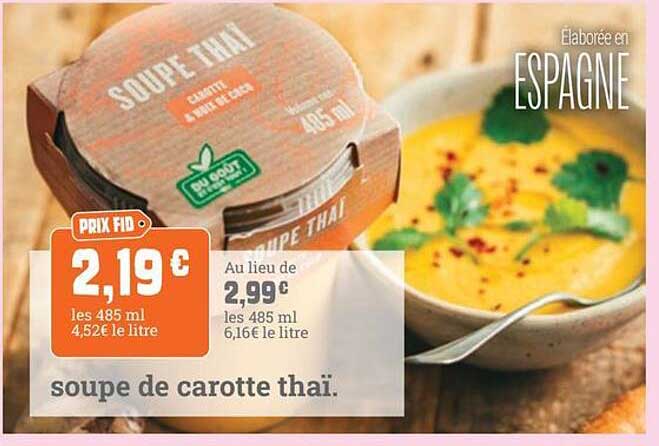 soupe de carotte thaï.