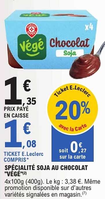 SPÉCIALITÉ SOJA AU CHOCOLAT "VÉGÉ"(2)