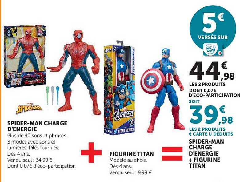 SPIDER-MAN CHARGE D'ENERGIE + FIGURINE TITAN