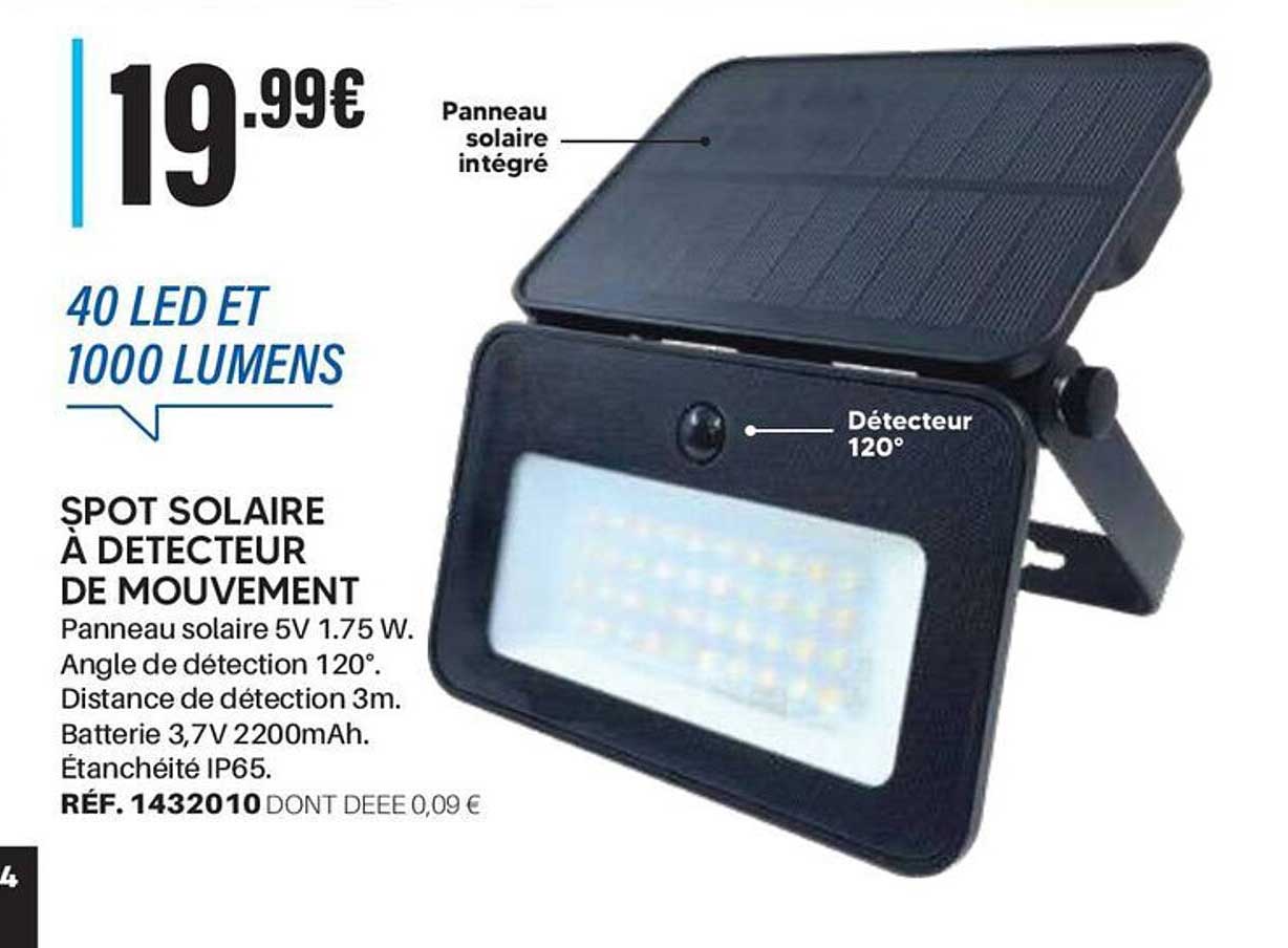 SPOT SOLAIRE À DÉTECTEUR DE MOUVEMENT