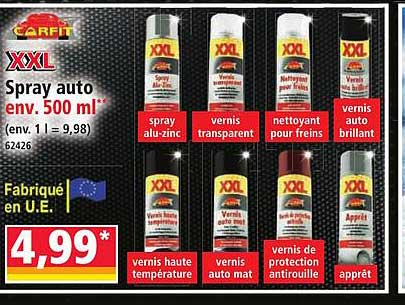 Spray auto env. 500 ml**