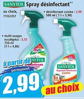 Spray désinfectant**