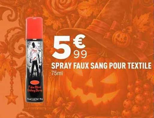 SPRAY FAUX SANG POUR TEXTILE