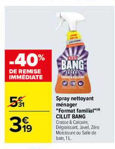 Spray nettoyant ménager "Format familial" CILLIT BANG