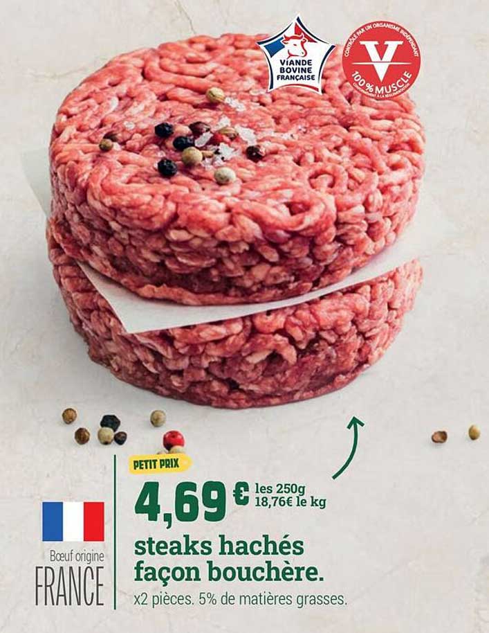 steaks hachés façon bouchère.
