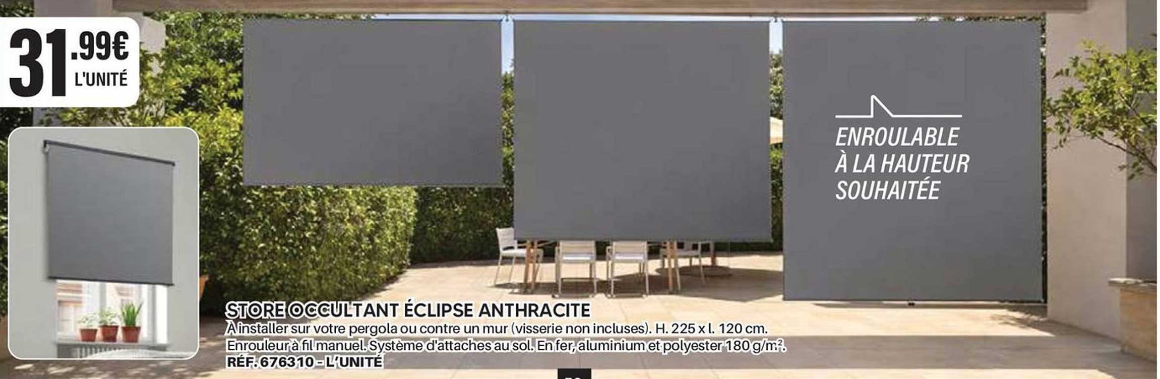 STORE OCCULTANT ÉCLIPSE ANTHRACITE