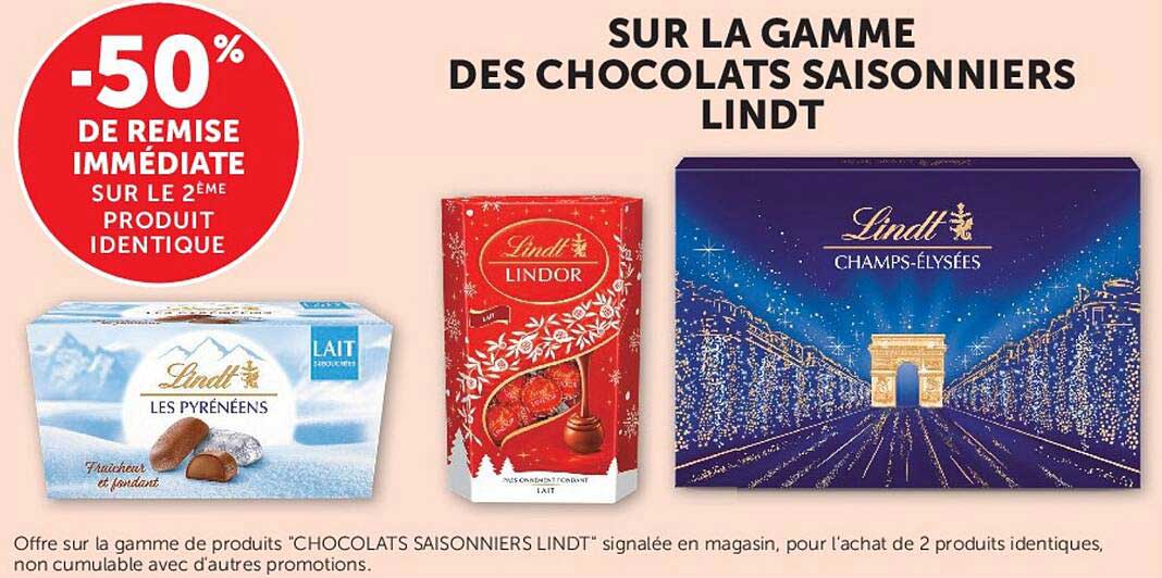 SUR LA GAMME DES CHOCOLATS SAISONNIERS LINDT