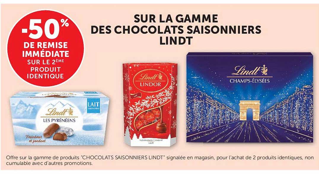 SUR LA GAMME DES CHOCOLATS SAISONNIERS LINDT