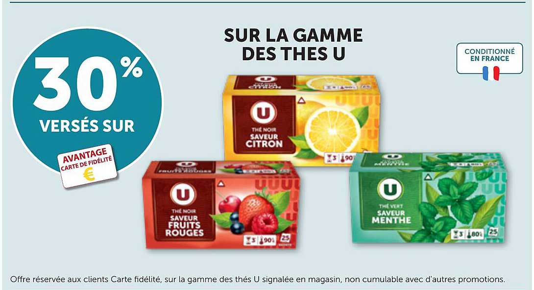 SUR LA GAMME DES THES U