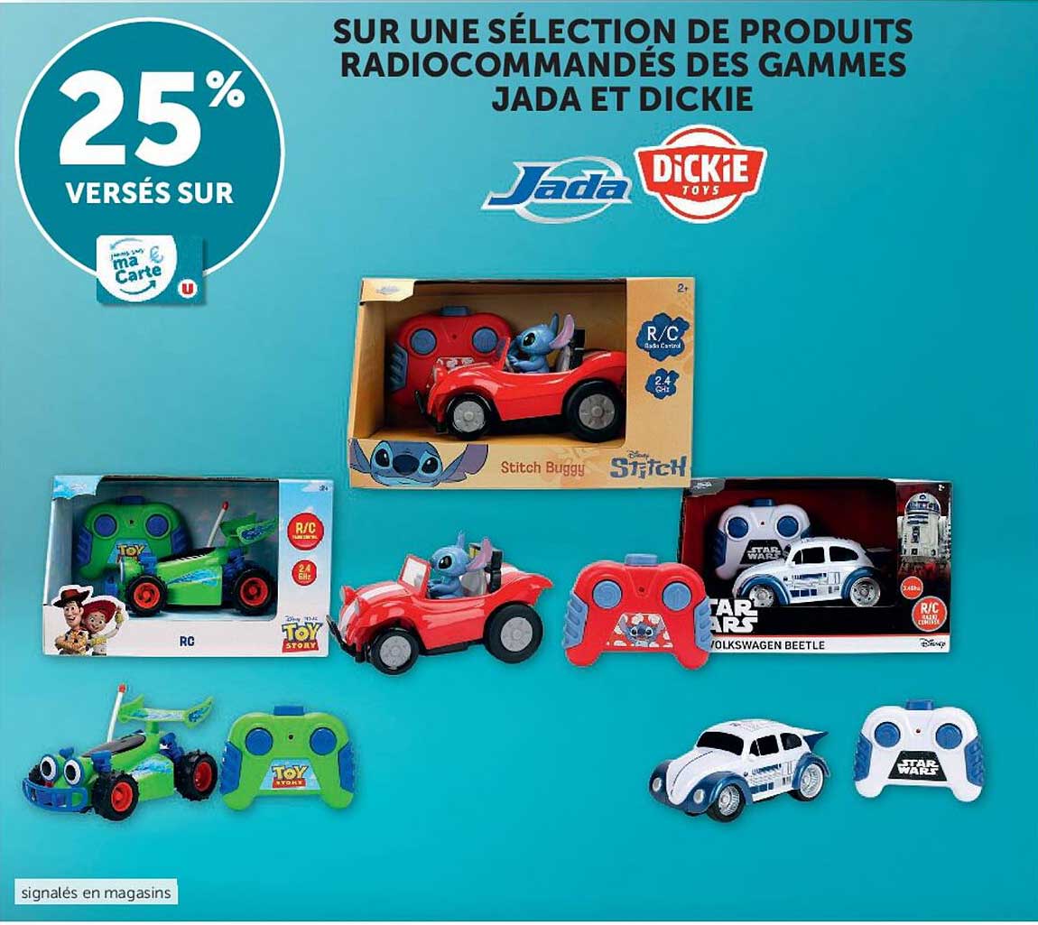 SUR UNE SÉLECTION DE PRODUITS RADIOCOMMANDÉS DES GAMMES JADA ET DICKIE
