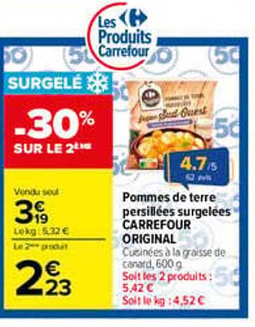 SURGELÉ -30% SUR LE 2e