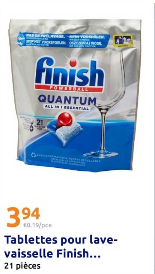 Tablettes pour lave-vaisselle Finish...