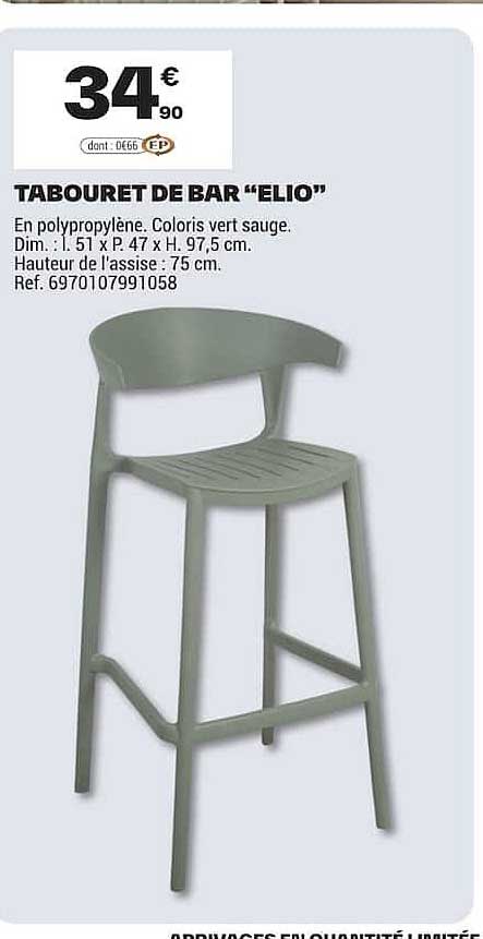 TABOURET DE BAR “ELIO”