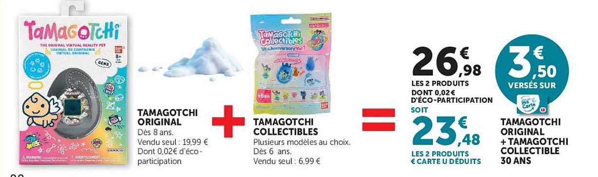 TAMAGOTCHI ORIGINAL + TAMAGOTCHI COLLECTIBLE 30 ANS