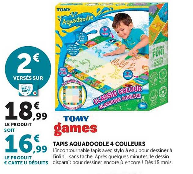 TAPIS AQUADOODLE 4 COULEURS