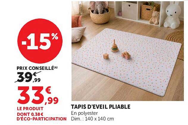 TAPIS D'EVEIL PLIABLE