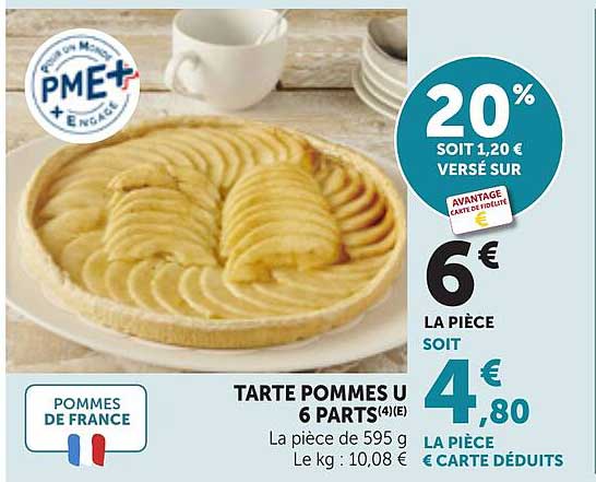 TARTE POMMES U 6 PARTS(4)E