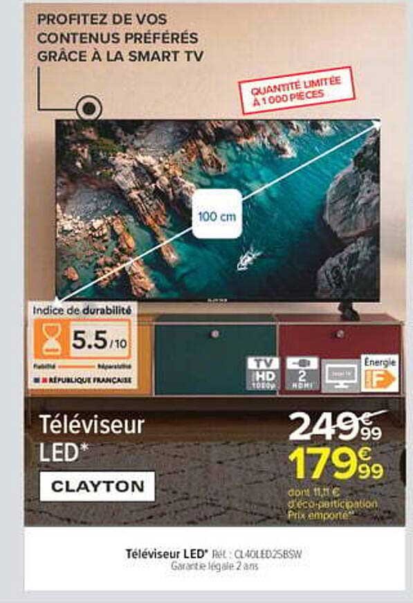 Téléviseur LED* CLAYTON