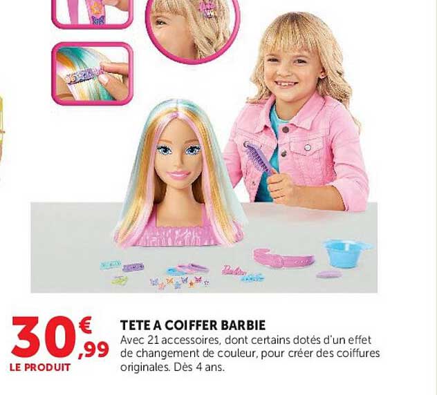 TETE A COIFFER BARBIE