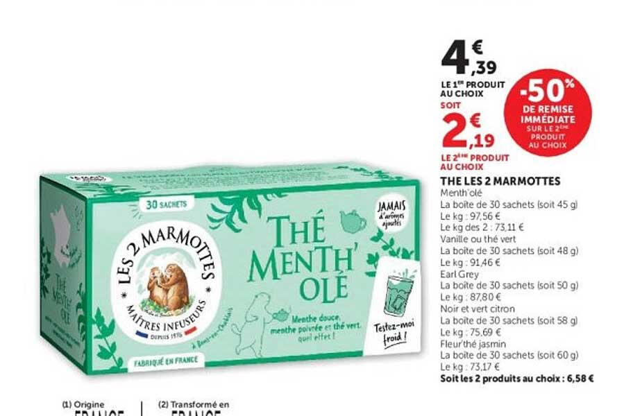THÉ LES 2 MARMOTTES