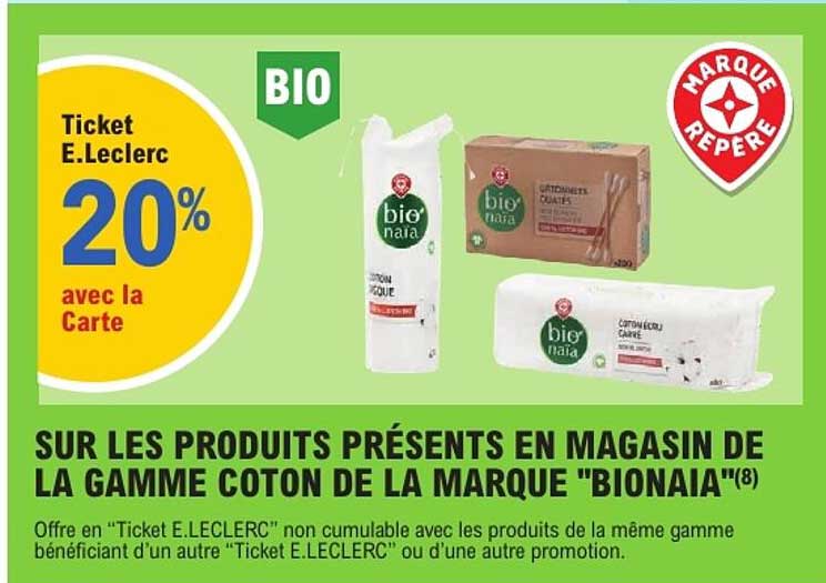 Ticket E.Leclerc 20% avec la Carte