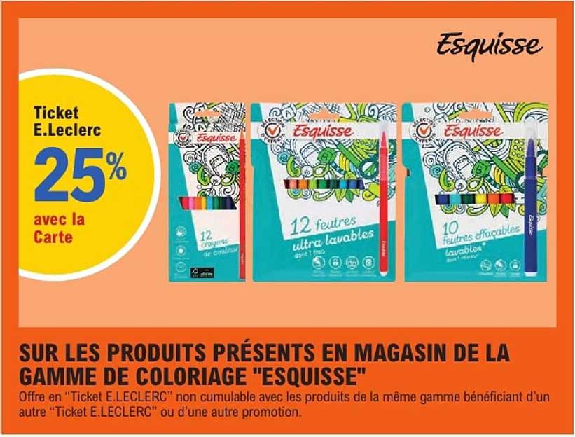 Ticket E.Leclerc 25% avec la Carte
