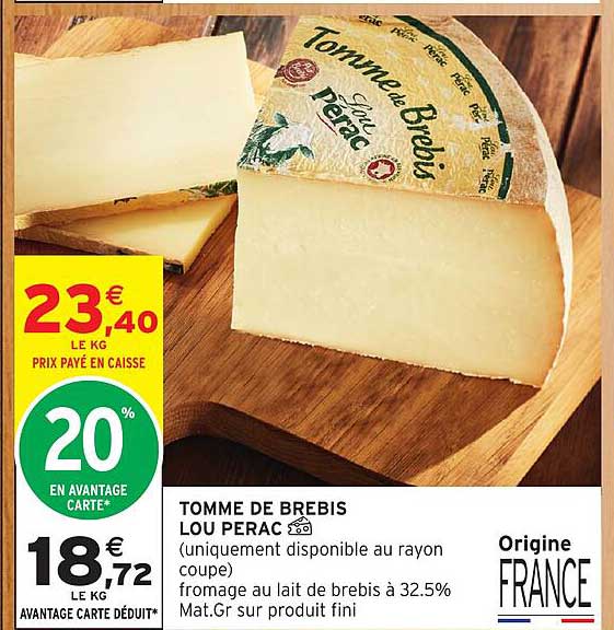 TOMME DE BREBIS LOU PERAC