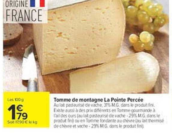 Tomme de montagne La Pointe Percée