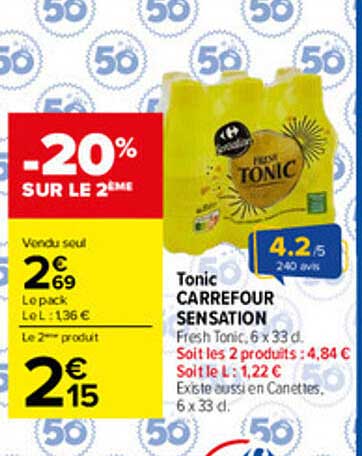 Tonic CARREFOUR SENSATION