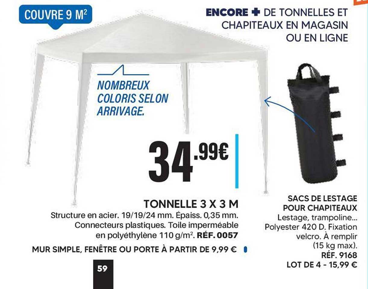 TONNELLE 3 X 3 M